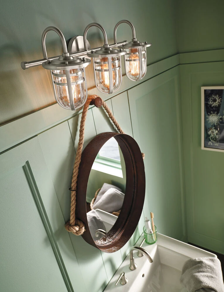 Caparros 3 Light 24 Inch Brushed Nickel Wall Mt Bath 3 Arm Wall Light 3 Caparros 3 Light 24 Inch Brushed Nickel Wall Mt Bath 3 Arm Wall Light - Image 3
