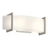Crescent View 2 Light 18 Inch Brushed Nickel Linear Bath Medium Wall Light, Medium