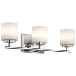 O Hara 3 Light 22 Inch Chrome Wall Mt Bath 3 Arm Wall Light