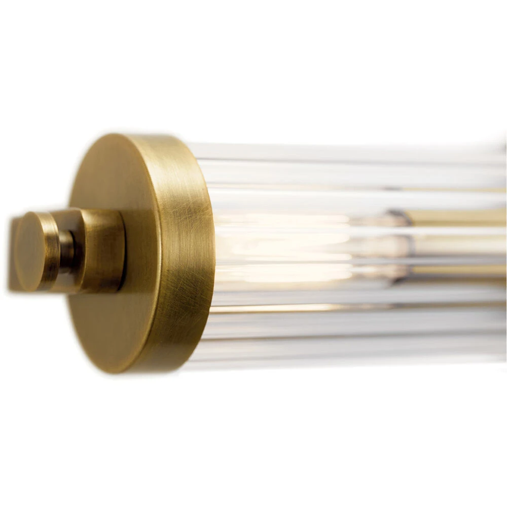 Azores 4 Light 25 Inch Natural Brass Linear Bath Medium Wall Light, Medium 2 Azores 4 Light 25 Inch Natural Brass Linear Bath Medium Wall Light, Medium - Image 2