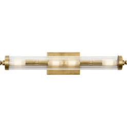 Azores 4 Light 25 Inch Natural Brass Linear Bath Medium Wall Light, Medium 6 Azores 4 Light 25 Inch Natural Brass Linear Bath Medium Wall Light, Medium -Lighting Promotional Store 45649nbr front