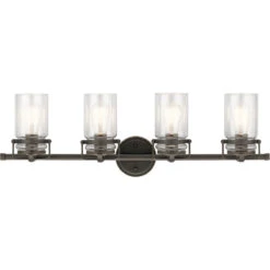 Brinley 4 Light 32.25 Inch Bathroom Vanity Light