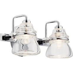 Talland 2 Light 13 Inch Chrome Wall Mt Bath 2 Arm Wall Light