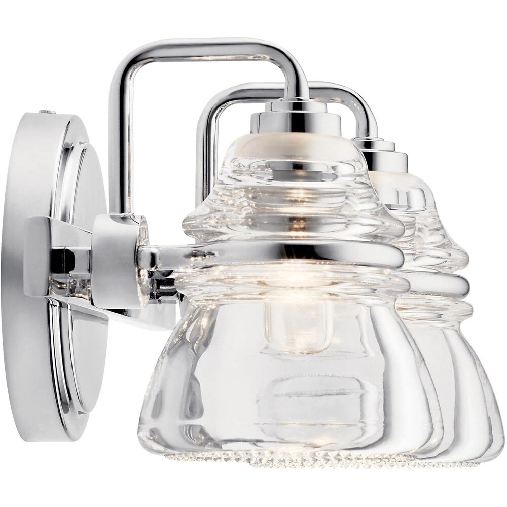 Talland 2 Light 13 Inch Chrome Wall Mt Bath 2 Arm Wall Light 2 Talland 2 Light 13 Inch Chrome Wall Mt Bath 2 Arm Wall Light - Image 2