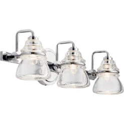 Talland 3 Light 22 Inch Chrome Wall Mt Bath 3 Arm Wall Light