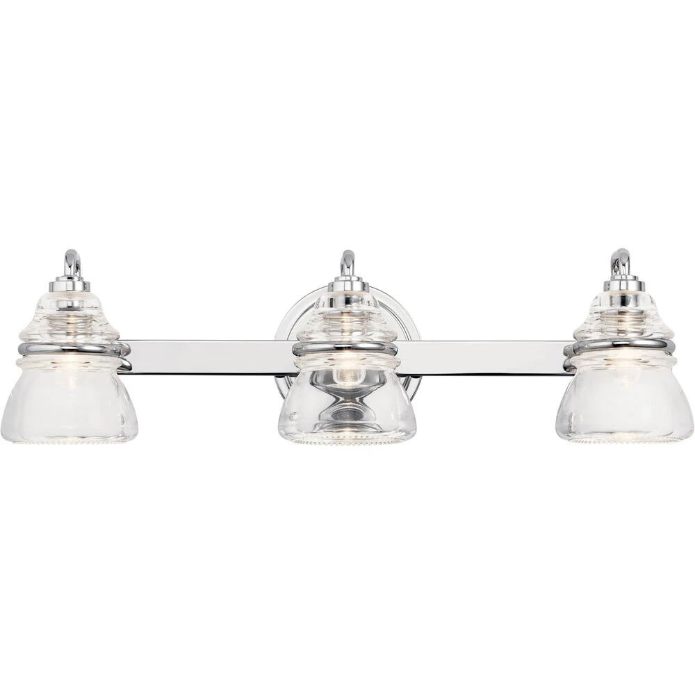Talland 3 Light 22 Inch Chrome Wall Mt Bath 3 Arm Wall Light 2 Talland 3 Light 22 Inch Chrome Wall Mt Bath 3 Arm Wall Light - Image 2