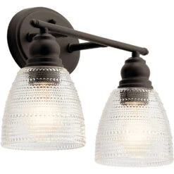 Karmarie 2 Light 15 Inch Olde Bronze Wall Mt Bath 2 Arm Wall Light