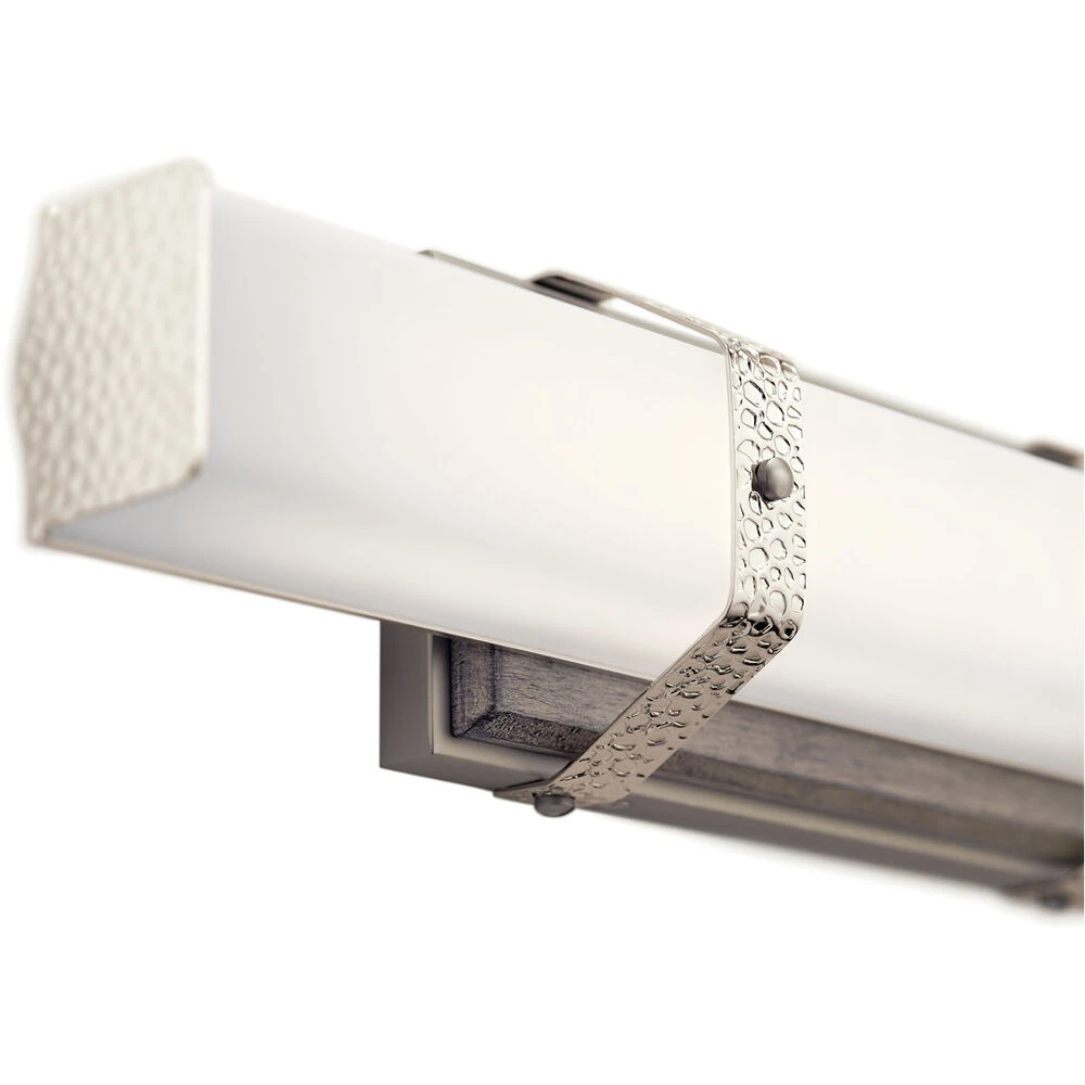 Bisou LED 22 Inch Polished Nickel Linear Bath Medium Wall Light, Medium 2 Bisou LED 22 Inch Polished Nickel Linear Bath Medium Wall Light, Medium - Image 2