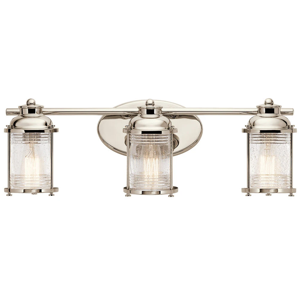 Ashland Bay 3 Light 24 Inch Polished Nickel Wall Mt Bath 3 Arm Wall Light 1 Ashland Bay 3 Light 24 Inch Polished Nickel Wall Mt Bath 3 Arm Wall Light