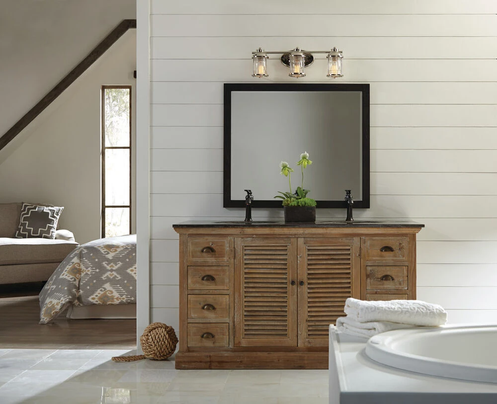 Ashland Bay 3 Light 24 Inch Polished Nickel Wall Mt Bath 3 Arm Wall Light 2 Ashland Bay 3 Light 24 Inch Polished Nickel Wall Mt Bath 3 Arm Wall Light - Image 2