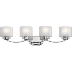 Archer 4 Light 33 Inch Chrome Wall Mt Bath 4 Arm Wall Light