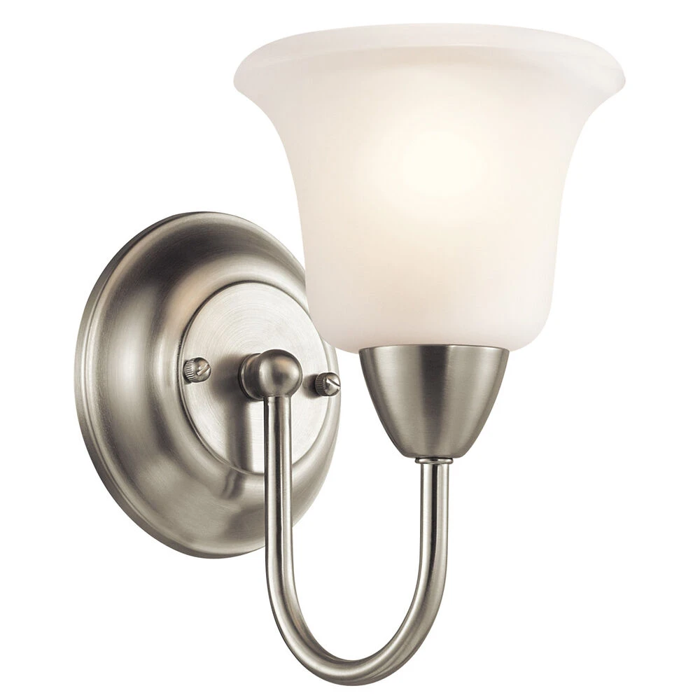 Nicholson 1 Light 6 Inch Brushed Nickel Wall Bracket Wall Light 1 Nicholson 1 Light 6 Inch Brushed Nickel Wall Bracket Wall Light
