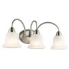 Nicholson 3 Light 24 Inch Brushed Nickel Wall Mt Bath 3 Arm Wall Light