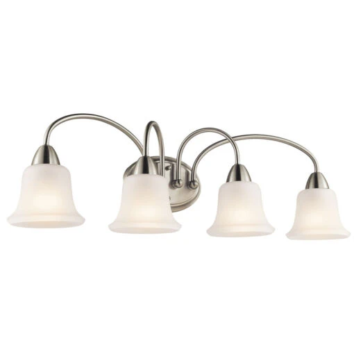 Nicholson 4 Light 33 Inch Brushed Nickel Wall Mt Bath 4 Arm Wall Light