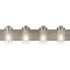 Dalwood 4 Light 32 Inch Classic Pewter Wall Mt Bath 4 Arm Wall Light