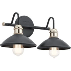 Clyde 2 Light 16.75 Inch Bathroom Vanity Light