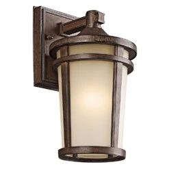 Atwood 1 Light 11 Inch Brown Stone Outdoor Wall, Small