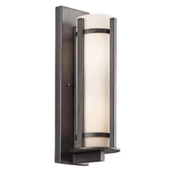 Camden 3 Light 26 Inch Anvil Iron Outdoor Wall, Large