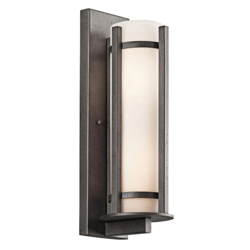 Camden 3 Light 26 Inch Anvil Iron Outdoor Wall, Large