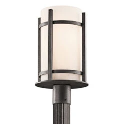 Camden 1 Light 17 Inch Anvil Iron Outdoor Post Lantern