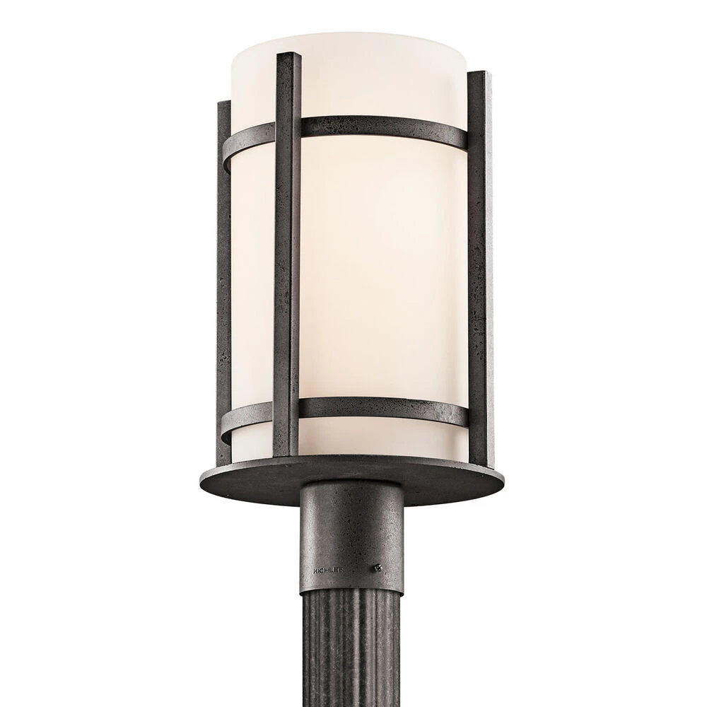 Camden 1 Light 17 Inch Anvil Iron Outdoor Post Lantern 1 Camden 1 Light 17 Inch Anvil Iron Outdoor Post Lantern