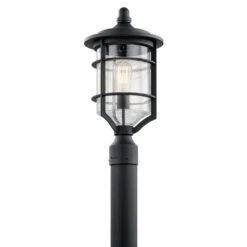 Royal Marine 1 Light 19 Inch Distressed Black Outdoor Post Lantern