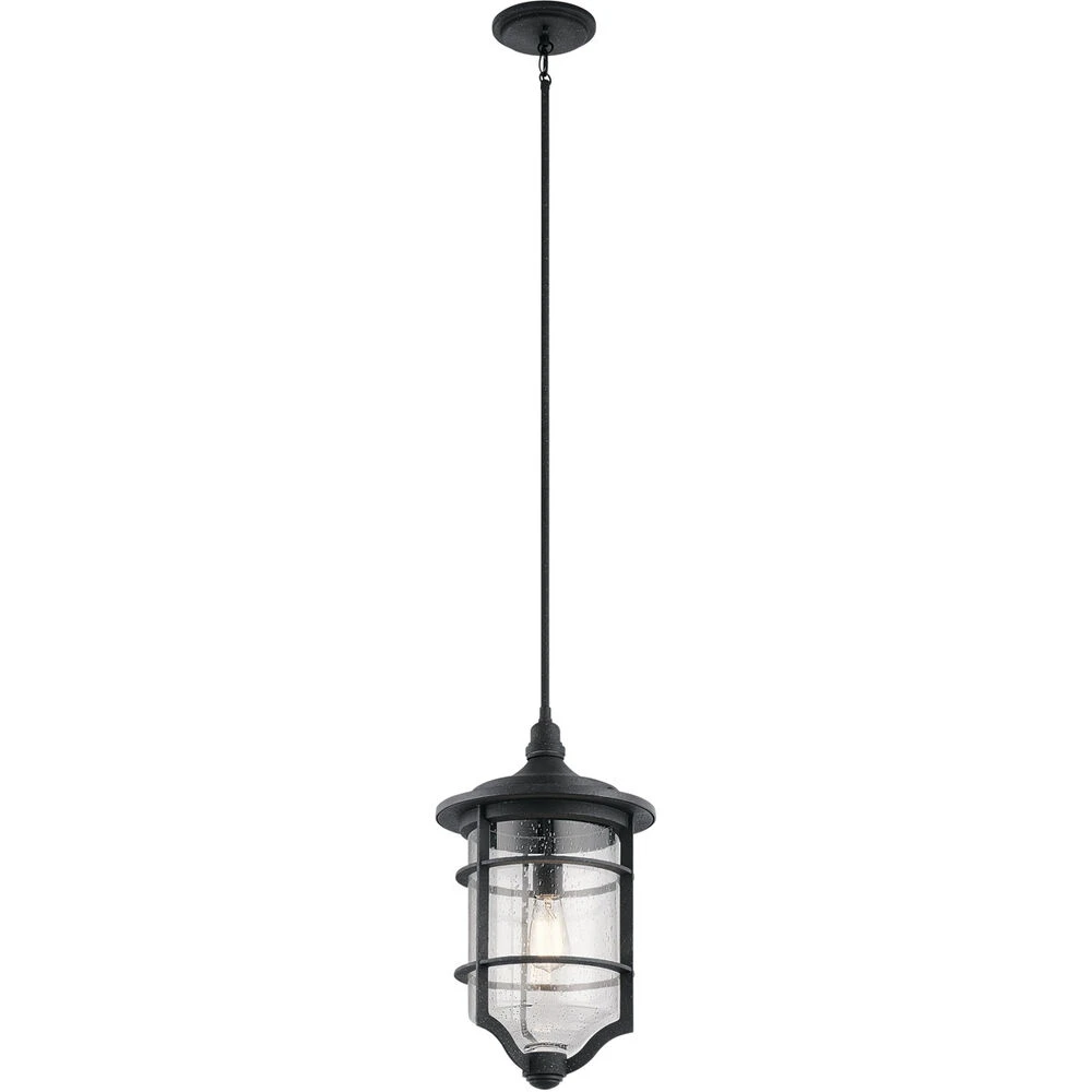 Royal Marine 1 Light 12 Inch Distressed Black Outdoor Hanging Pendant 1 Royal Marine 1 Light 12 Inch Distressed Black Outdoor Hanging Pendant