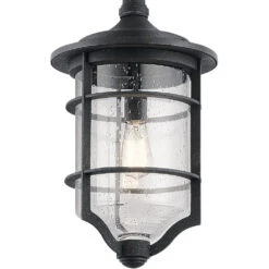 Royal Marine 1 Light 12 Inch Distressed Black Outdoor Hanging Pendant 5 Royal Marine 1 Light 12 Inch Distressed Black Outdoor Hanging Pendant -Lighting Promotional Store 49145dbk detail