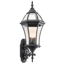 Townhouse 3 Light 31 Inch Black Outdoor Wall, X-Large