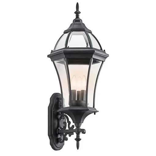 Townhouse 3 Light 31 Inch Black Outdoor Wall, X-Large
