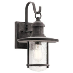 Riverwood 1 Light 17 Inch Weathered Zinc Outdoor Wall, Large