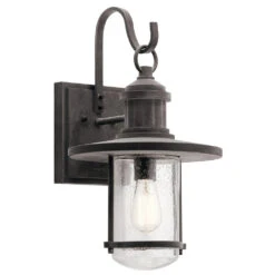 Riverwood 1 Light 20 Inch Weathered Zinc Outdoor Wall, X-Large