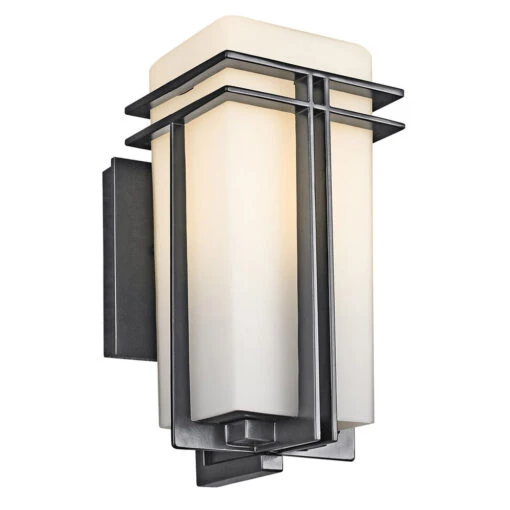 Tremillo 1 Light 12 Inch Black Outdoor Wall, Small