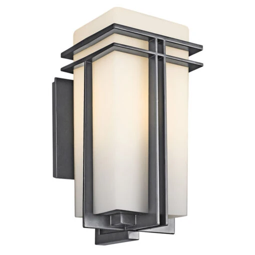 Tremillo 1 Light 17 Inch Black Outdoor Wall, Medium