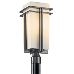 Tremillo 1 Light 20 Inch Black Outdoor Post Lantern