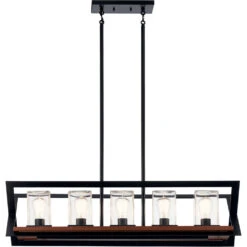 Morelle 5 Light 11 Inch Black Outdoor Chandelier 9 Morelle 5 Light 11 Inch Black Outdoor Chandelier -Lighting Promotional Store 49309bk front