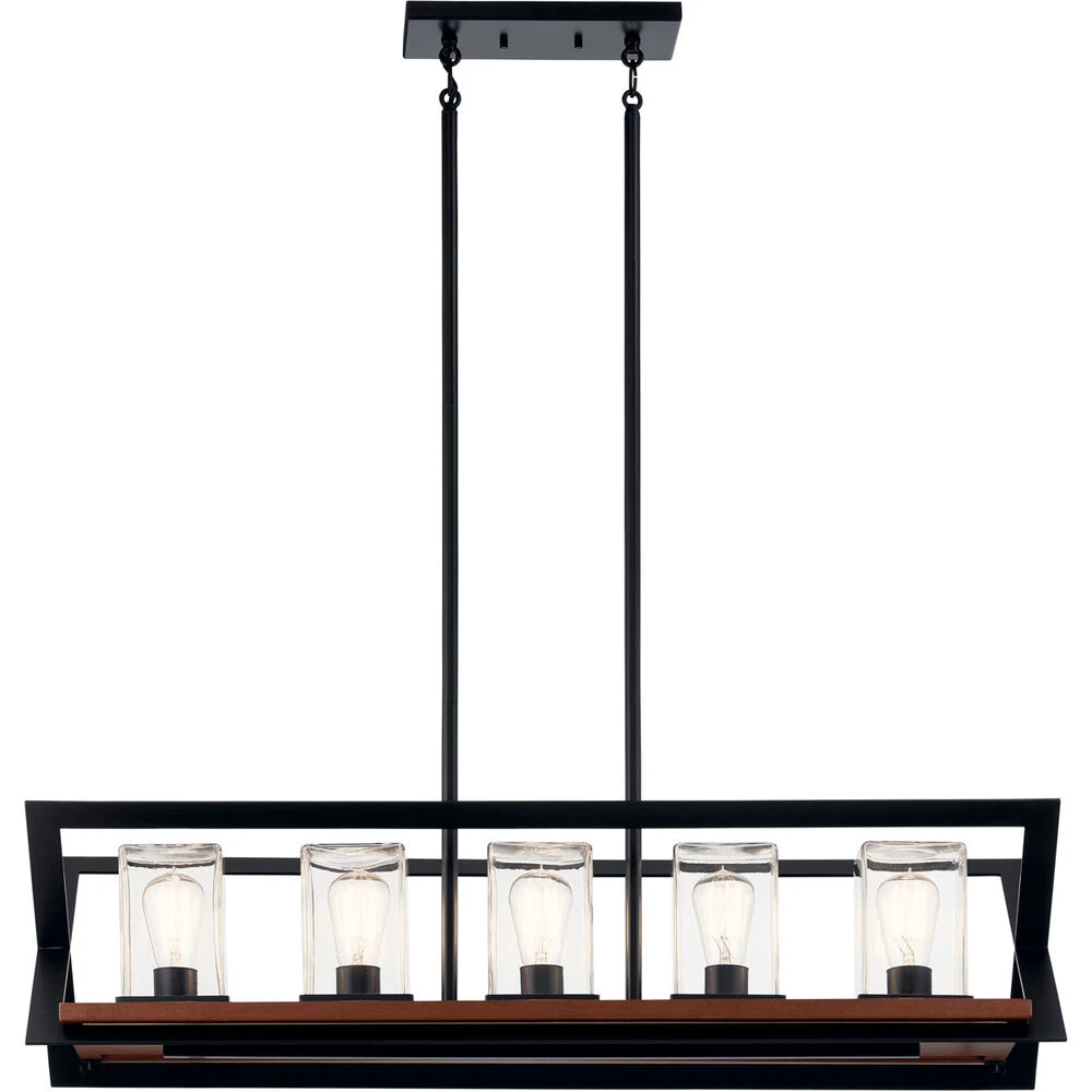 Morelle 5 Light 11 Inch Black Outdoor Chandelier 3 Morelle 5 Light 11 Inch Black Outdoor Chandelier - Image 3