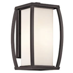 Bowen 1 Light 16 Inch Architectural Bronze Outdoor Wall, Large