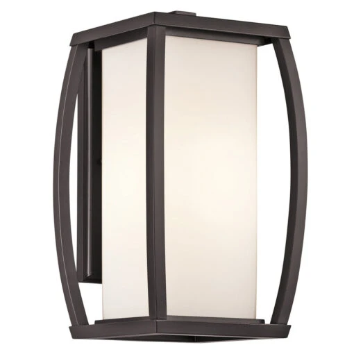 Bowen 1 Light 16 Inch Architectural Bronze Outdoor Wall, Large