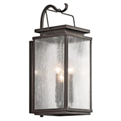 Manningham 3 Light 23 Inch Olde Bronze Outdoor Wall, Large