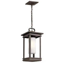 South Hope 1 Light 9 Inch Rubbed Bronze Outdoor Hanging Pendant