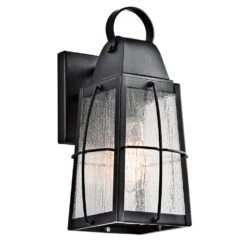 Tolerand 1 Light 12 Inch Textured Black Outdoor Wall, Small