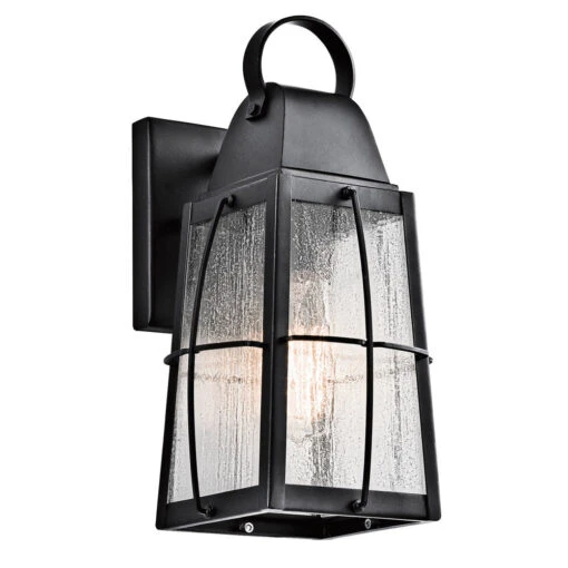 Tolerand 1 Light 12 Inch Textured Black Outdoor Wall, Small