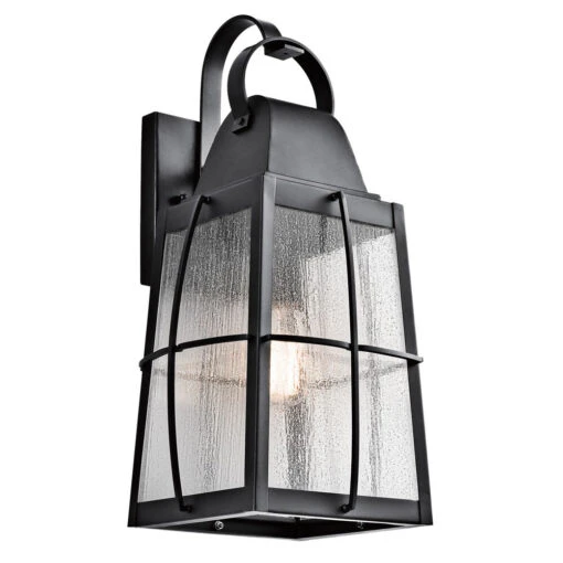 Tolerand 1 Light 20 Inch Textured Black Outdoor Wall, Large