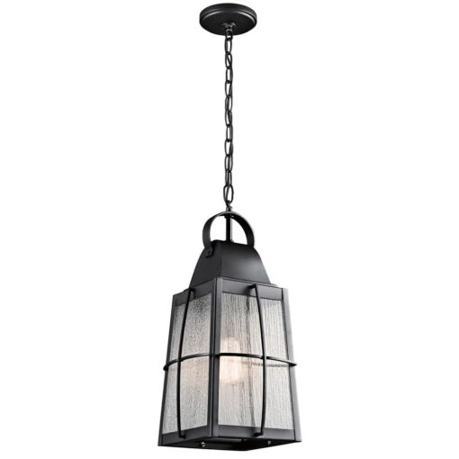 Tolerand 1 Light 10 Inch Textured Black Outdoor Hanging Pendant