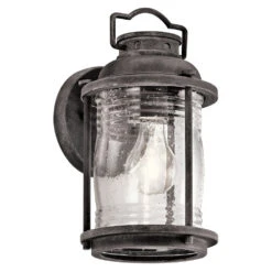Ashland Bay 1 Light 11 Inch Weathered Zinc Outdoor Wall, Small