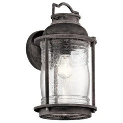 Ashland Bay 1 Light 16 Inch Weathered Zinc Outdoor Wall, Large