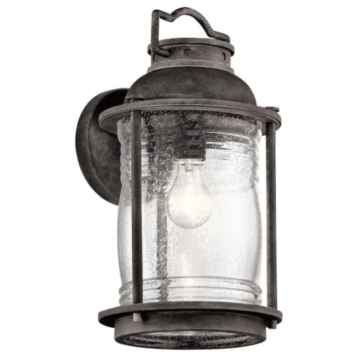 Ashland Bay 1 Light 16 Inch Weathered Zinc Outdoor Wall, Large