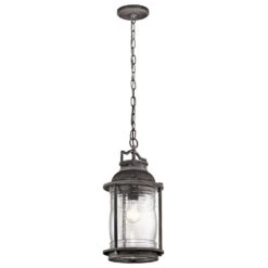 Ashland Bay 1 Light 9 Inch Weathered Zinc Outdoor Hanging Pendant