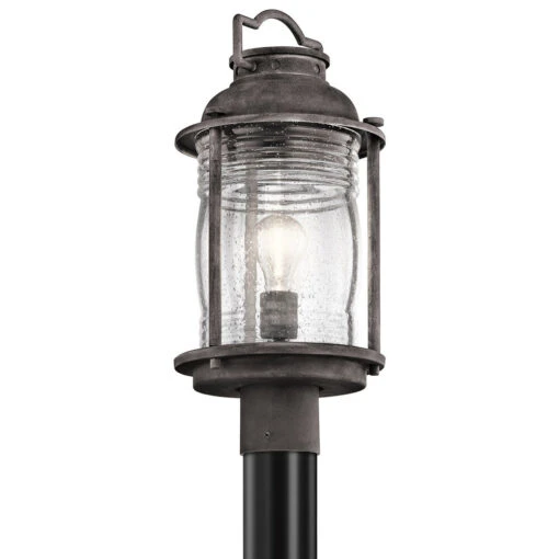 Ashland Bay 1 Light 19 Inch Weathered Zinc Outdoor Post Lantern
